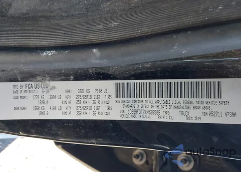 2019 Ram 1500 Laramie 4X4 6'4 Box from USA, damaged, VIN 1C6SRFDT7KN528508